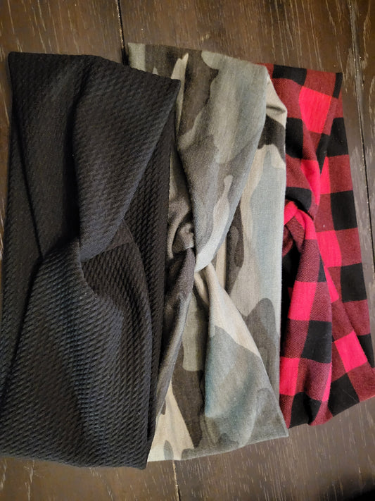 Soft twist headbands - MULTIPACK - wear multiple ways