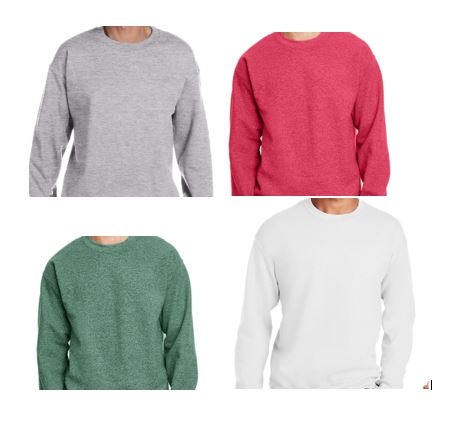 Customized MAMA, GRANDMA, HOCKEY MOM Crew neck sweatshirt - WITH NAMES ON SLEEVE