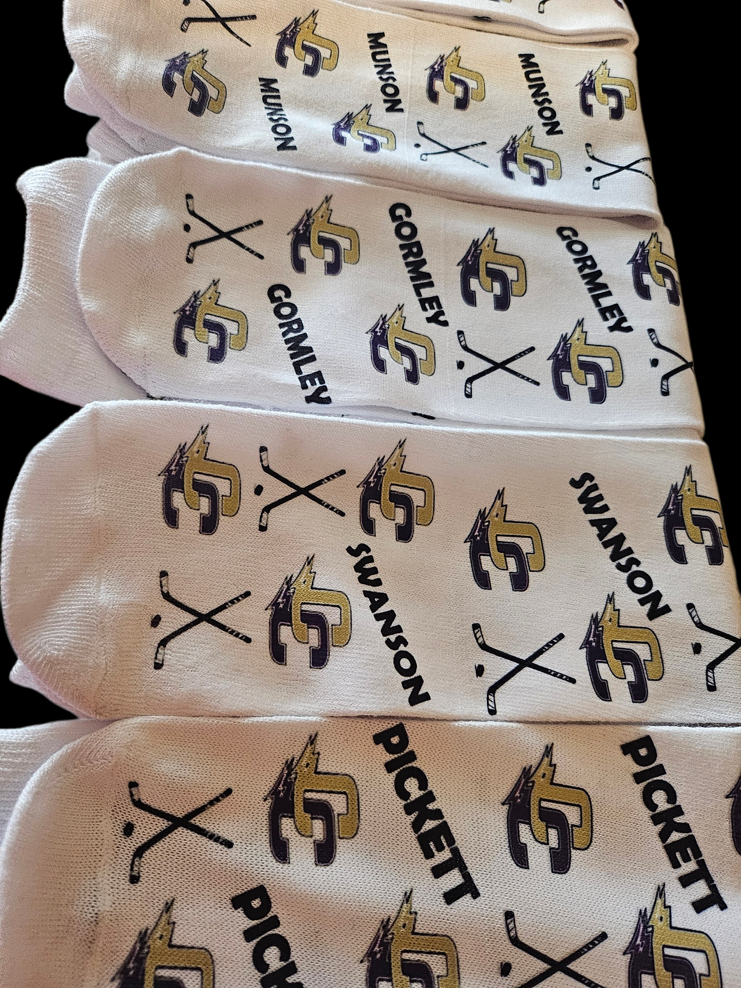 Custom Sports Socks - add your Sport(s) logo & Name