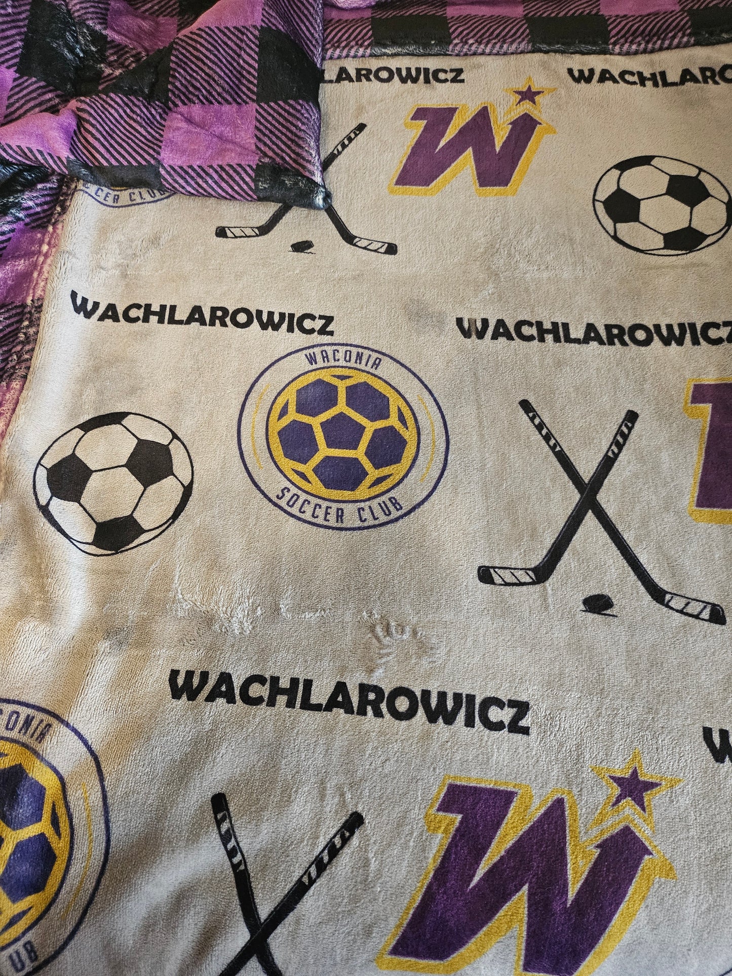 Luxe Plush Blanket — Personalized - ADD YOUR SPORT(s)