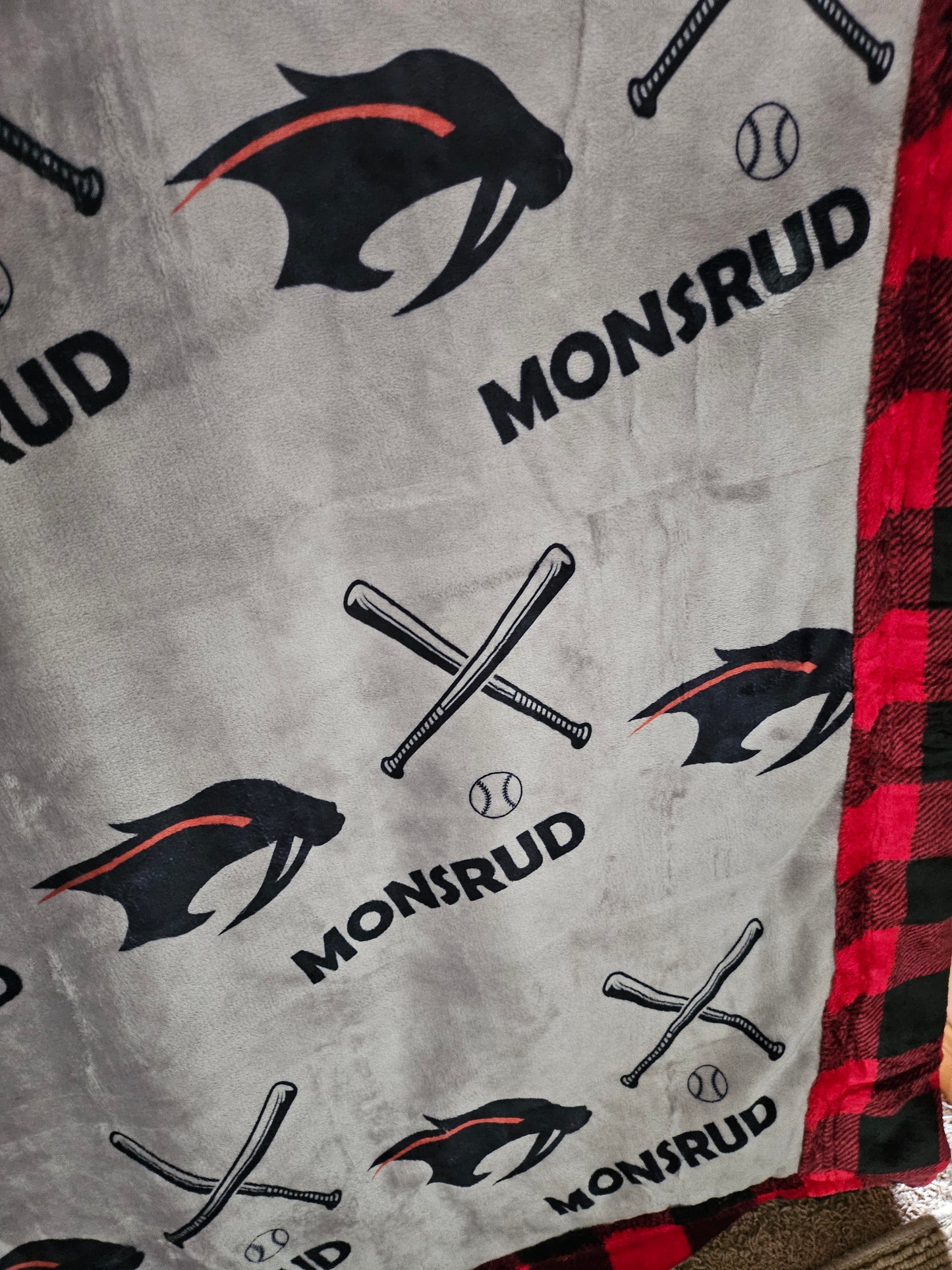 CUSTOMIZED luxe plush blanket - ADD YOUR SPORT(s)