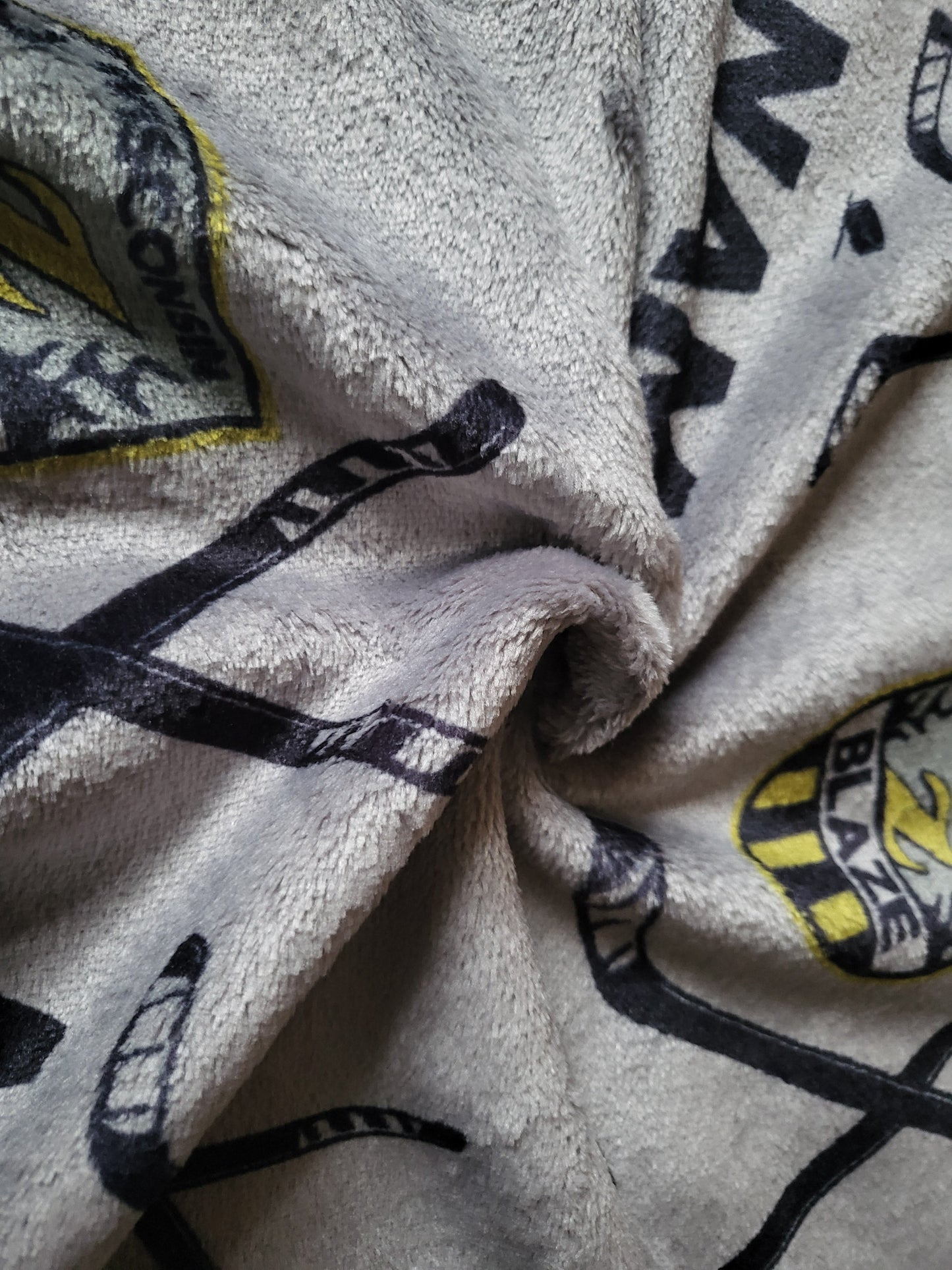 CUSTOMIZED luxe plush blanket -Plaid Baseball