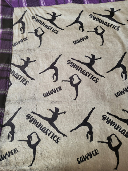 CUSTOMIZED luxe plush blanket - ADD YOUR SPORT(s)