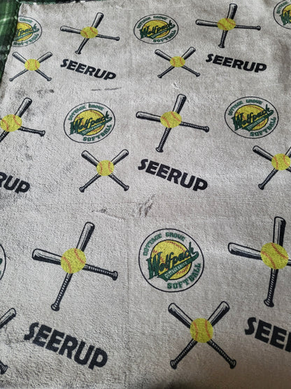 CUSTOMIZED luxe plush blanket - ADD YOUR SPORT(s)