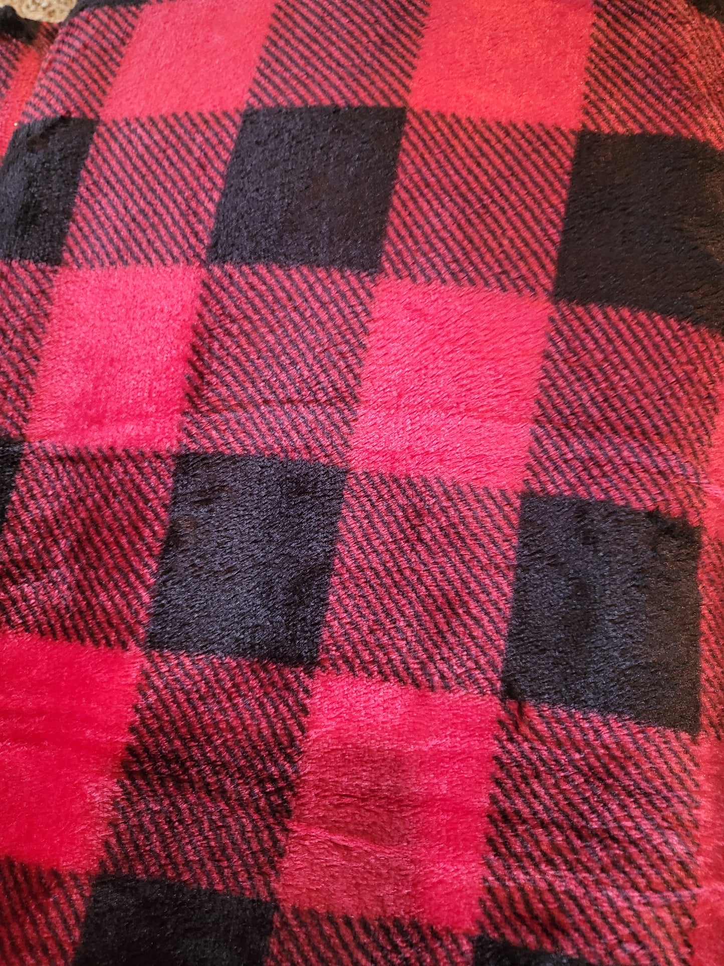 CUSTOMIZED luxe plush blanket -Plaid Baseball