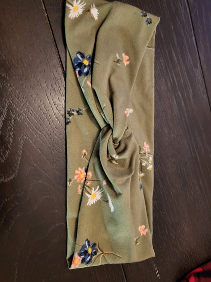 Soft twist headbands - Florals - wear multiple ways