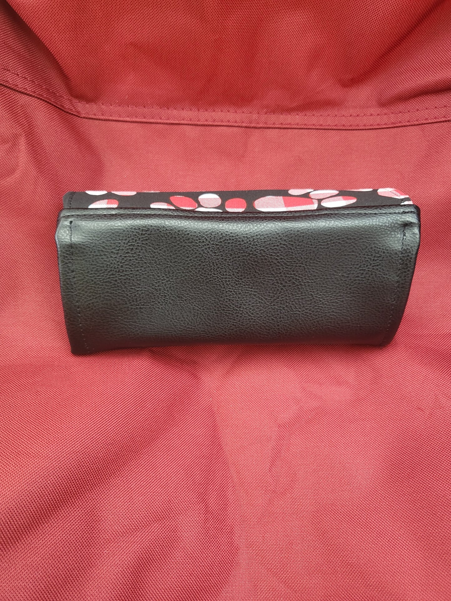 Handmade clutch wallets made with upcycled fabrics - paws