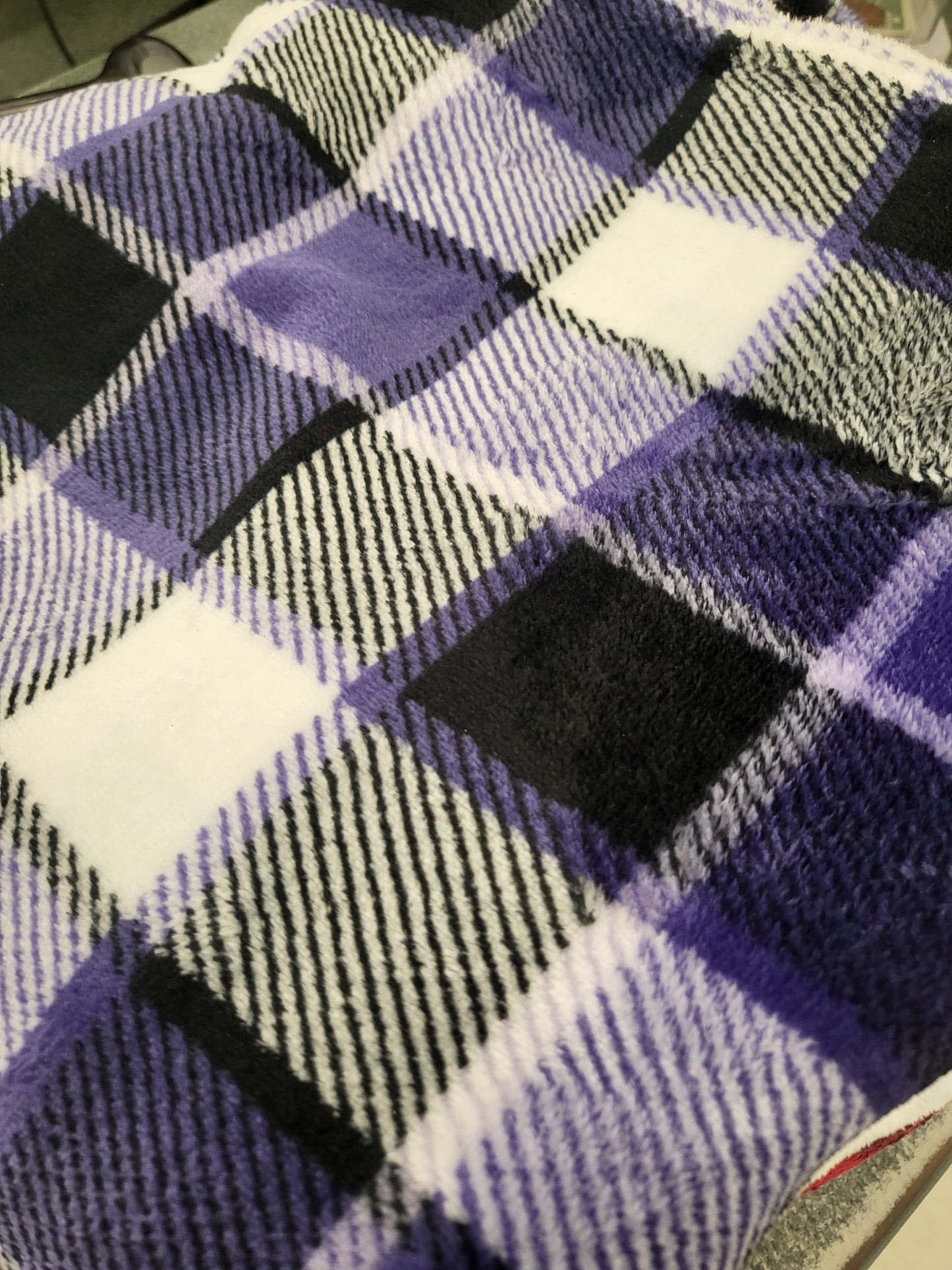 CUSTOMIZED luxe plush blanket -Plaid Volleyball