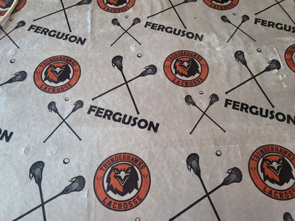 CUSTOMIZED luxe plush blanket - ADD YOUR SPORT(s)