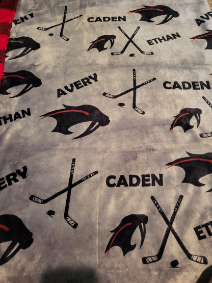 SHAKOPEE SABER  FUNDRAISER - Personalized Hockey Blanket