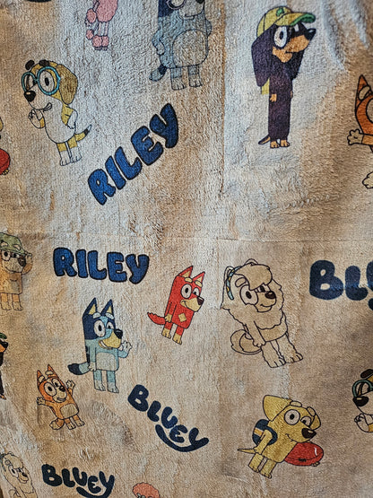 PERSONALIZED luxe plush blanket -Bluey