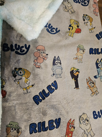 PERSONALIZED luxe plush blanket -Bluey