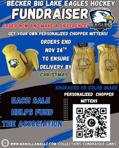 BECKER BIG LAKE HOCKEY FUNDRAISER  - Lined (with fingers) chopper mittens