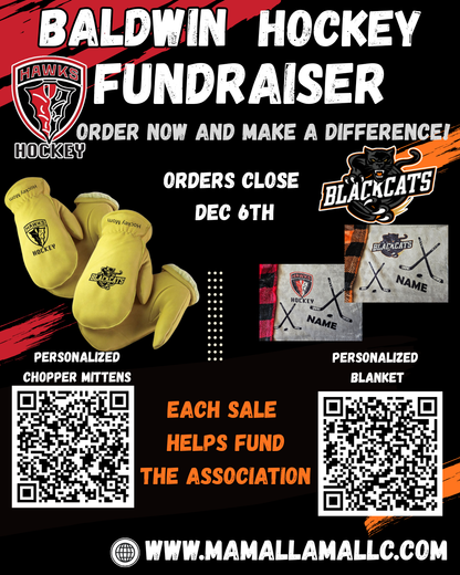 BALDWIN FUNDRAISER - Personalized Hockey Blanket