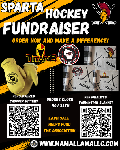 SPARTA  - Lined Deerskin personalized chopper mittens