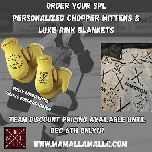 SPL team discount - Lined Deerskin personalized chopper mittens
