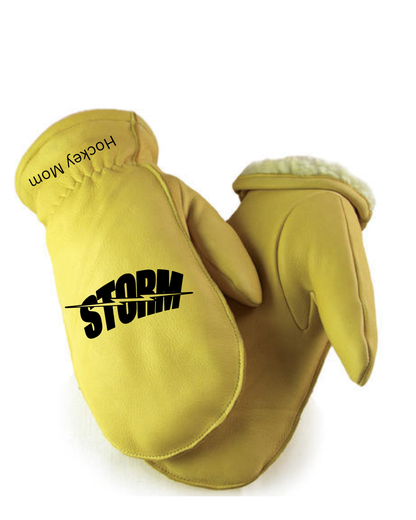 WAUSAU FUNDRAISER - Lined Deerskin personalized chopper mittens