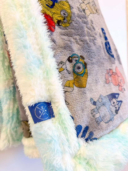 PERSONALIZED luxe plush blanket -Bluey