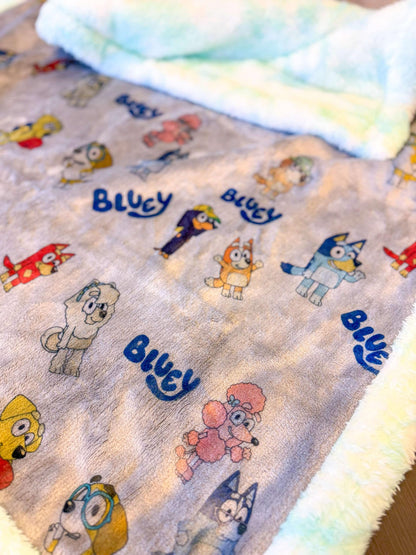 PERSONALIZED luxe plush blanket -Bluey