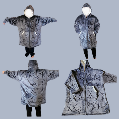 Personalized wearable blanket Pullover hoodies - Add your sports/names/logos