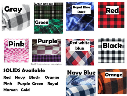 CUSTOMIZED luxe plush blanket - ADD YOUR SPORT(s)