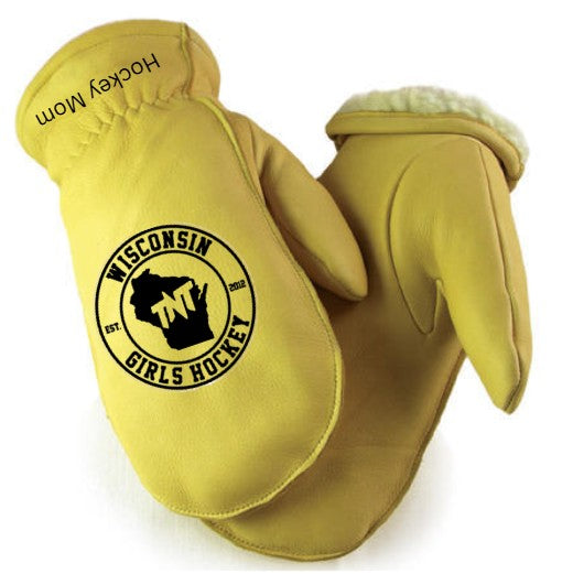 SPARTA  - Lined Deerskin personalized chopper mittens