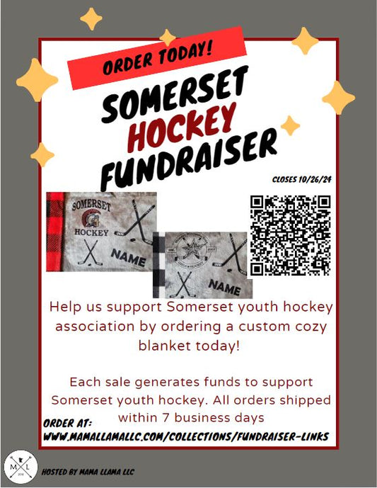 SOMERSET YOUTH HOCKEY FUNDRAISER - Cozy Rink Blanket customizable (Closes 10/26/24)