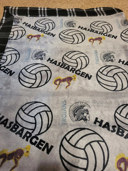 CUSTOMIZED luxe plush blanket - ADD YOUR SPORT(s)