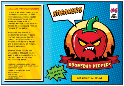 Small Batch Fermented Hot Sauce by DOOMSDAY PEPPERS LLC