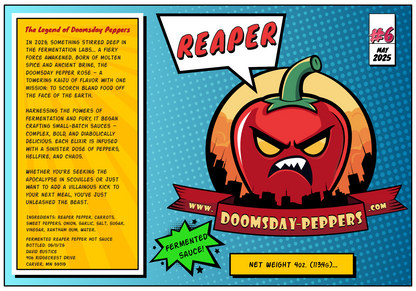 Small Batch Fermented Hot Sauce by DOOMSDAY PEPPERS LLC