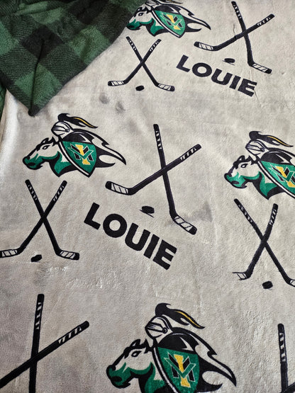 CUSTOMIZED luxe plush blanket - ADD YOUR SPORT(s)