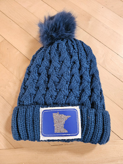MINNESOTA hats with pom pom
