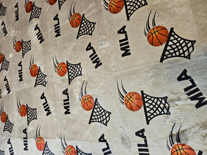 CUSTOMIZED luxe plush blanket - ADD YOUR SPORT(s)
