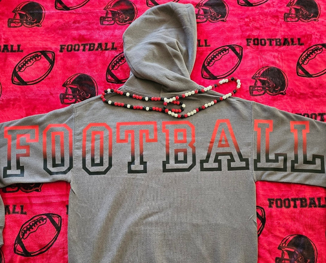 LARGE letter Adult Hoodie / Crewneck - pick your sports
