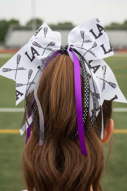 Customized Hair bows Lacrosse