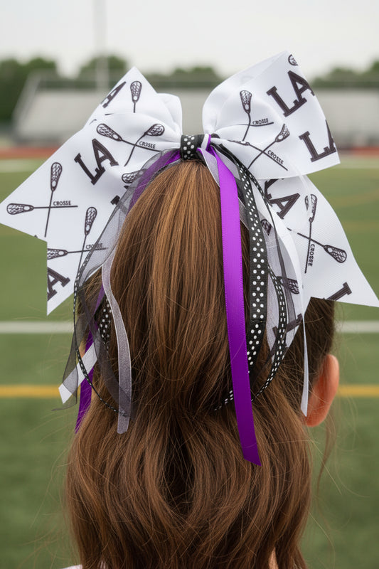 Customized Hair bows Lacrosse