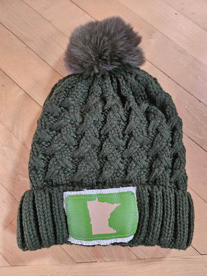 MINNESOTA hats with pom pom