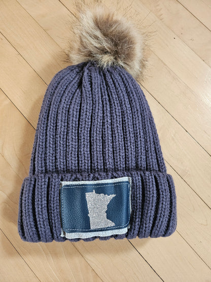 MINNESOTA hats with pom pom