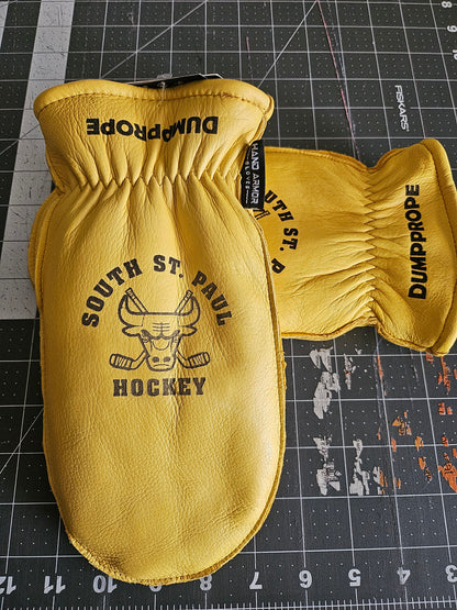 IGH/SSP youth Hockey  - Lined Deerskin personalized chopper mittens