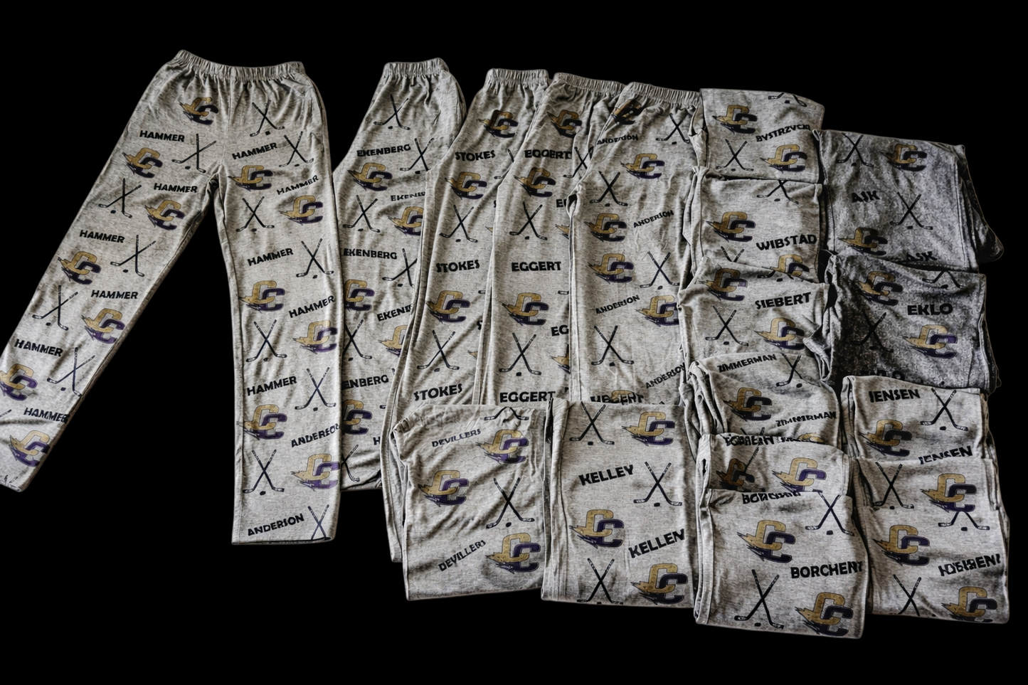 Custom Sports Pajama pants - YOUTH add your Sport(s) logo & Name