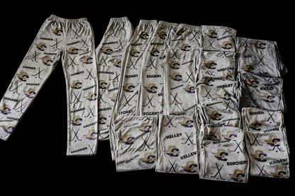 Custom Sports Pajama pants - YOUTH add your Sport(s) logo & Name