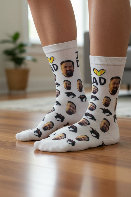 Custom Sports Socks - add your Sport(s) logo & Name