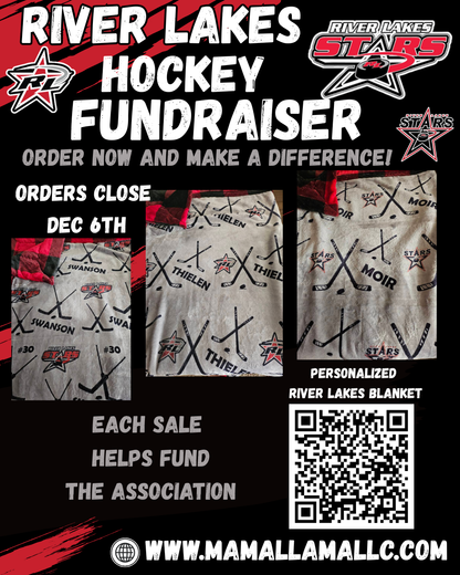 RIVER LAKES FUNDRAISER - Personalized Hockey Blanket
