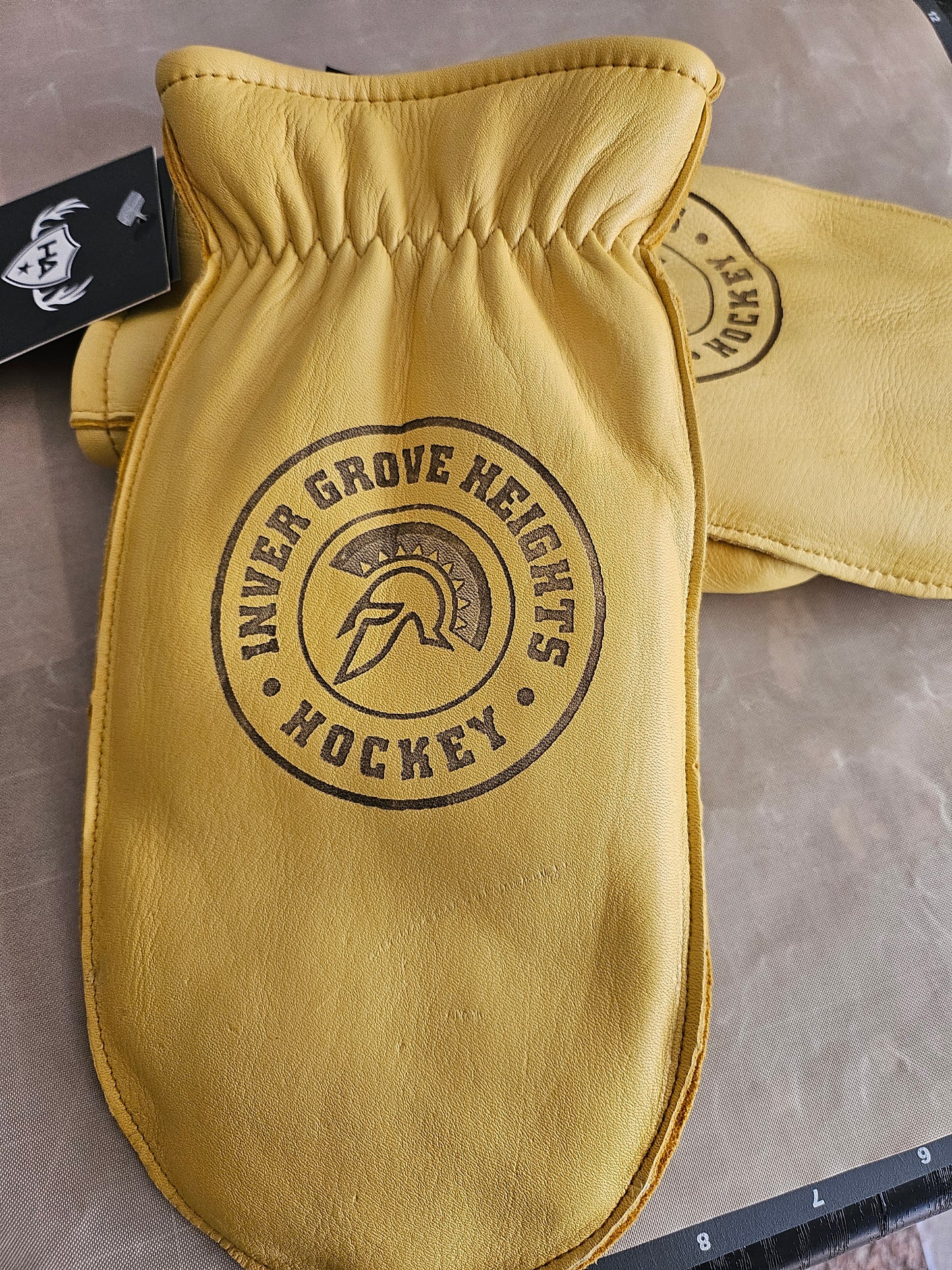 IGH/SSP youth Hockey  - Lined Deerskin personalized chopper mittens