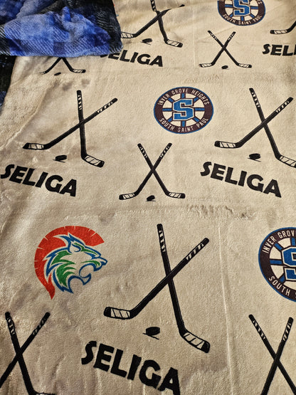 IGH/SSP youth Hockey  FUNDRAISER - Personalized Hockey Blanket