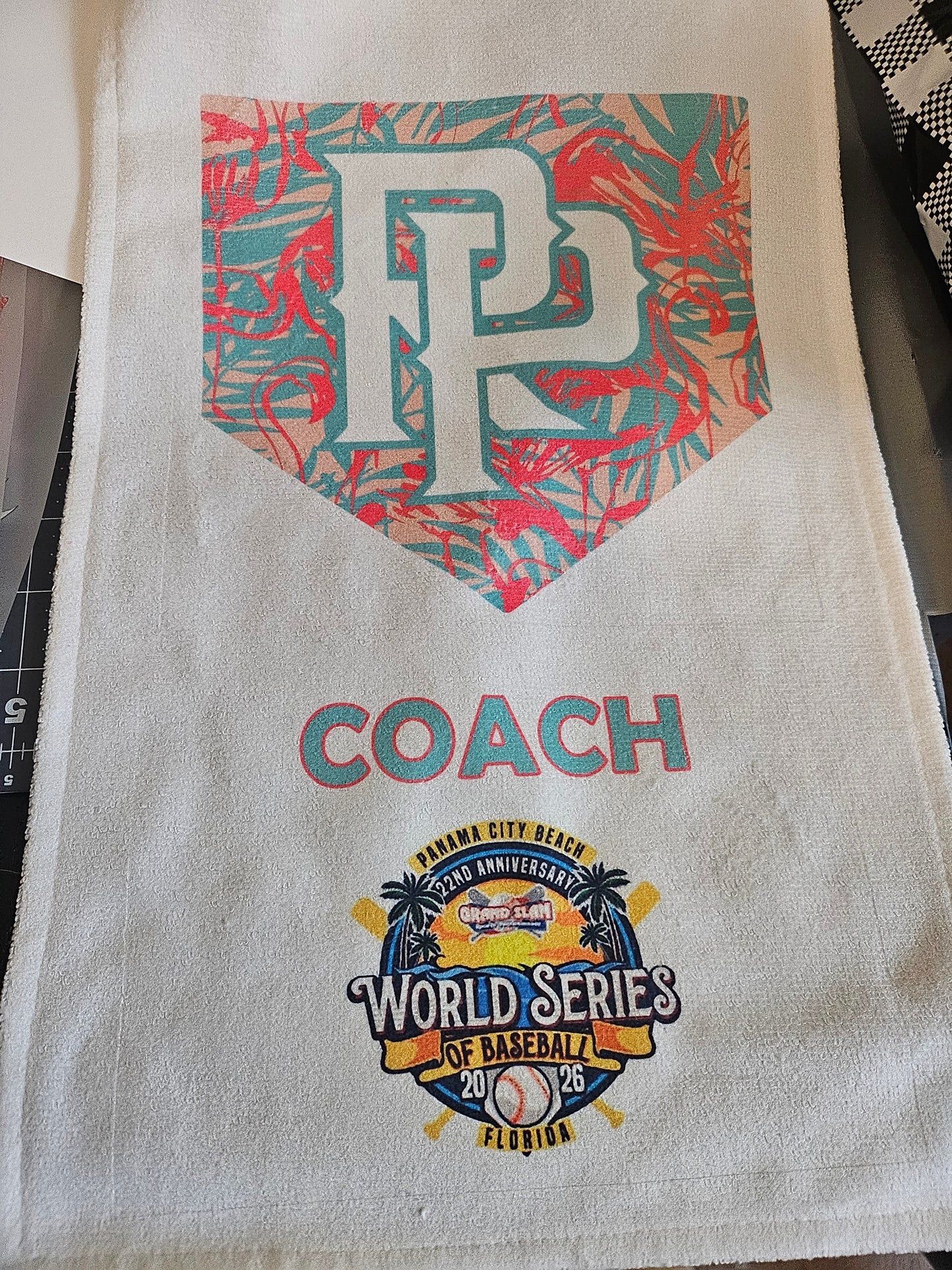 Rally or pin trading towels - add your customization