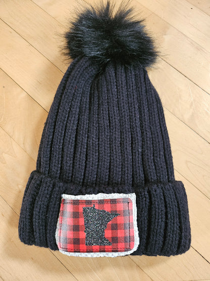 MINNESOTA hats with pom pom