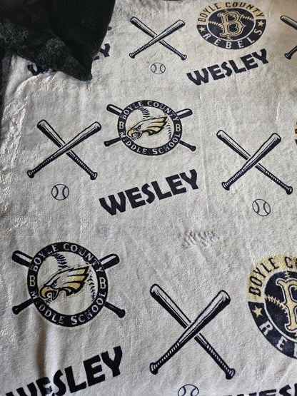 CUSTOMIZED luxe plush blanket - ADD YOUR SPORT(s)