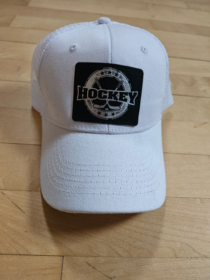 Trucker style hockey hats