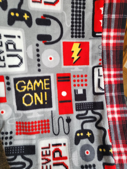 Double sided fleece blanket - gamer